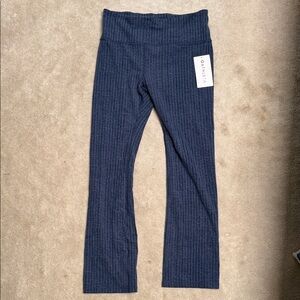 Athleta Navy Ribbed High-Waist Leggings